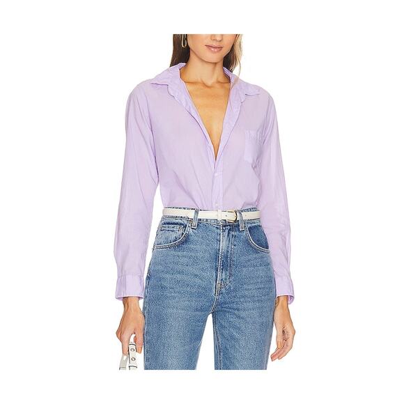 Frank & Eileen 'Barry' Purple Woven Button Up Shirt Size S - Picture 1 of 5